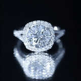 IGI Certified Lab Grown Diamond Statement Engagement Ring with Split Shank