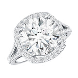 IGI Certified Lab Grown Diamond Statement Engagement Ring with Split Shank