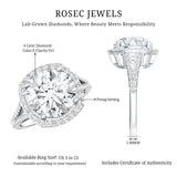 IGI Certified Lab Grown Diamond Statement Engagement Ring with Split Shank