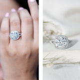 IGI Certified Lab Grown Diamond Statement Engagement Ring with Split Shank