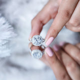 IGI Certified Lab Grown Diamond Statement Engagement Ring with Split Shank