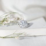IGI Certified Lab Grown Diamond Statement Engagement Ring with Split Shank