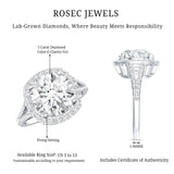 5 Carat Lab Grown Big Diamond Engagement Ring with IGI Certificate