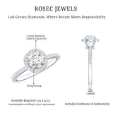 IGI Certified 1 CT Lab Grown Diamond Round Engagement Ring