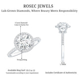 3 Carat IGI Certified Lab Grown Diamond Engagement Ring