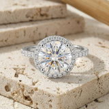 5 Carat Round Lab Grown Diamond Engagement Ring with IGI Certified