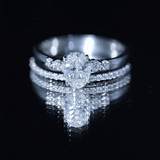 IGI Certified 1 Carat Lab Grown Diamond Engagement Ring with Wedding Band