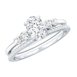 IGI Certified 1 Carat Lab Grown Diamond Engagement Ring with Wedding Band