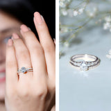 IGI Certified 1 Carat Lab Grown Diamond Engagement Ring with Wedding Band