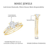 IGI Certified 1 Carat Lab Grown Diamond Engagement Ring with Wedding Band