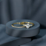 IGI Certified 1 Carat Lab Grown Diamond Engagement Ring with Wedding Band
