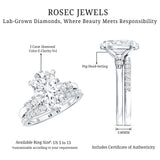 IGI Certified 3 Carat Oval Lab Grown Diamond Marriage Ring Set for Women