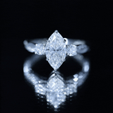 2 Carat Marquise Cut Lab Grown Diamond Crossover Engagement Ring with IGI Certificate