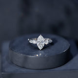 2 Carat Marquise Cut Lab Grown Diamond Crossover Engagement Ring with IGI Certificate