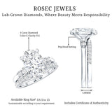 4 Carat Oval Wedding Ring Set with IGI Certified Lab Grown Diamond