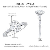 2 Carat Oval Lab Grown Diamond Engagement Ring with IGI Certificate