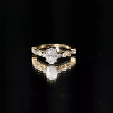 1 Carat IGI Certified Oval Cut Lab Grown Diamond Solitaire Engagement Ring