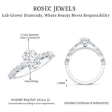 1 Carat IGI Certified Oval Cut Lab Grown Diamond Solitaire Engagement Ring