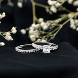 IGI Certified 1 Carat Lab Grown Diamond Princess Cut Engagement Ring with Band