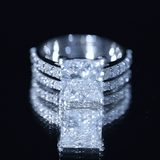 5 Carat IGI Certified Princess Cut Lab Diamond Engagement Ring with Band