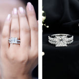 5 Carat IGI Certified Princess Cut Lab Diamond Engagement Ring with Band