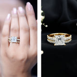 5 Carat IGI Certified Princess Cut Lab Diamond Engagement Ring with Band