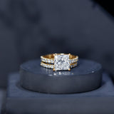 5 Carat IGI Certified Princess Cut Lab Diamond Engagement Ring with Band