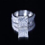IGI Certified 2 Carat Lab Grown Diamond Princess Cut Bridal Ring Set