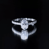 1 Carat Oval Shaped Lab Grown Diamond Engagement Ring with IGI Certificate