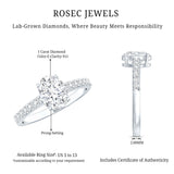 1 Carat Oval Shaped Lab Grown Diamond Engagement Ring with IGI Certificate
