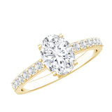1 Carat Oval Shaped Lab Grown Diamond Engagement Ring with IGI Certificate