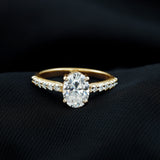 1 Carat Oval Shaped Lab Grown Diamond Engagement Ring with IGI Certificate