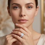 IGI Certified Huge 5 Carat Lab Grown Diamond Engagement Wedding Ring Set