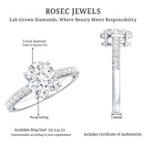 Lab Grown 2 Carat Diamond Oval Engagement Ring with IGI Certificate