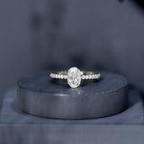 Lab Grown 2 Carat Diamond Oval Engagement Ring with IGI Certificate