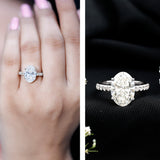 IGI Certified 3 Carat Lab Grown Oval Diamond Engagement Ring for Women