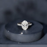IGI Certified 3 Carat Lab Grown Oval Diamond Engagement Ring for Women