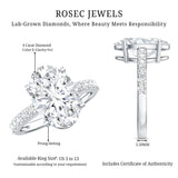 IGI Certified 4 Carat Oval Lab Grown Diamond Huge Engagement Ring