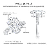 5 Carat Big Lab Grown Diamond Oval Engagement Ring with IGI Certificate
