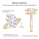 5 Carat Big Lab Grown Diamond Oval Engagement Ring with IGI Certificate
