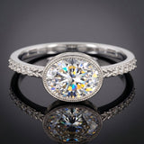 IGI Certified Lab Diamond Engagement Ring with 2 Carat Oval