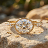 IGI Certified Lab Diamond Engagement Ring with 2 Carat Oval