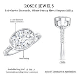 3 Carat Big Lab Grown Diamond Bezel Set Engagement Ring with IGI Certificate