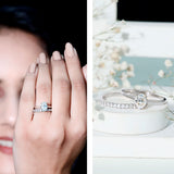 IGI Certified Lab Grown Diamond Oval Engagement Ring with Wedding Band