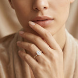 IGI Certified 2 Carat Lab Grown Diamond Oval Engagement Ring with Spaced Accent