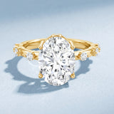 3 Carat Oval Lab Grown Diamond Solitaire Engagement Ring with IGI Certificate