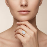 3 Carat Oval Lab Grown Diamond Solitaire Engagement Ring with IGI Certificate