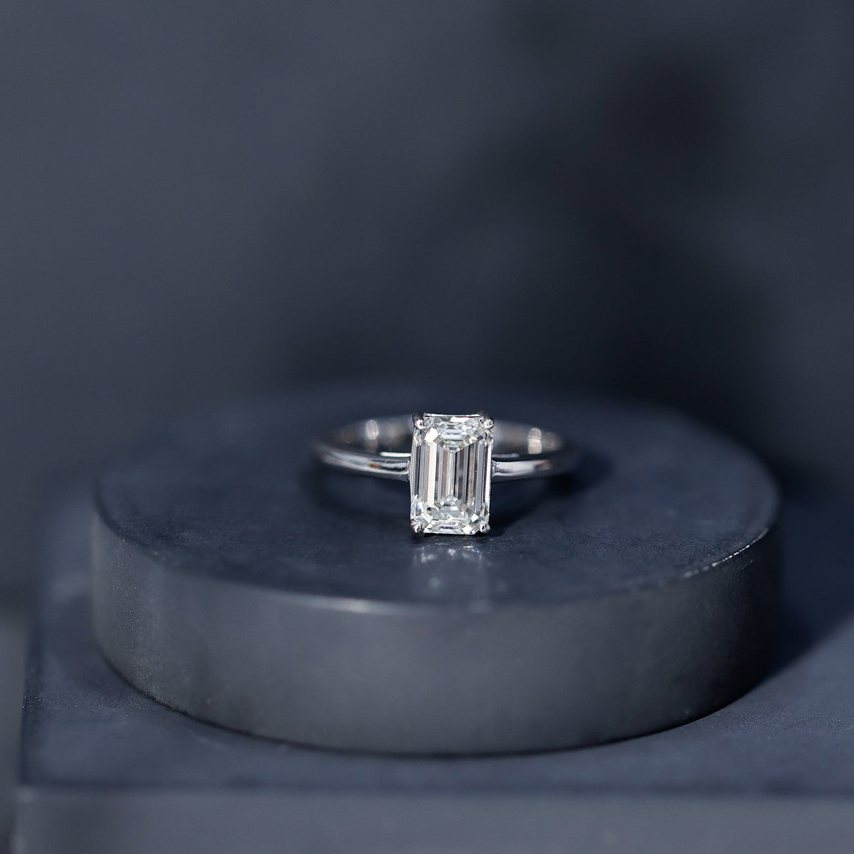 Emerald Cut 2 Carat Engagement Ring with IGI Certified Lab Diamond