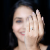 IGI Certified 1 Carat Oval Lab Grown Diamond Engagement Ring with Spaced Accent