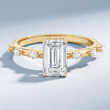 Emerald Cut 2 Carat Lab Grown Diamond Engagement Ring IGI Certified